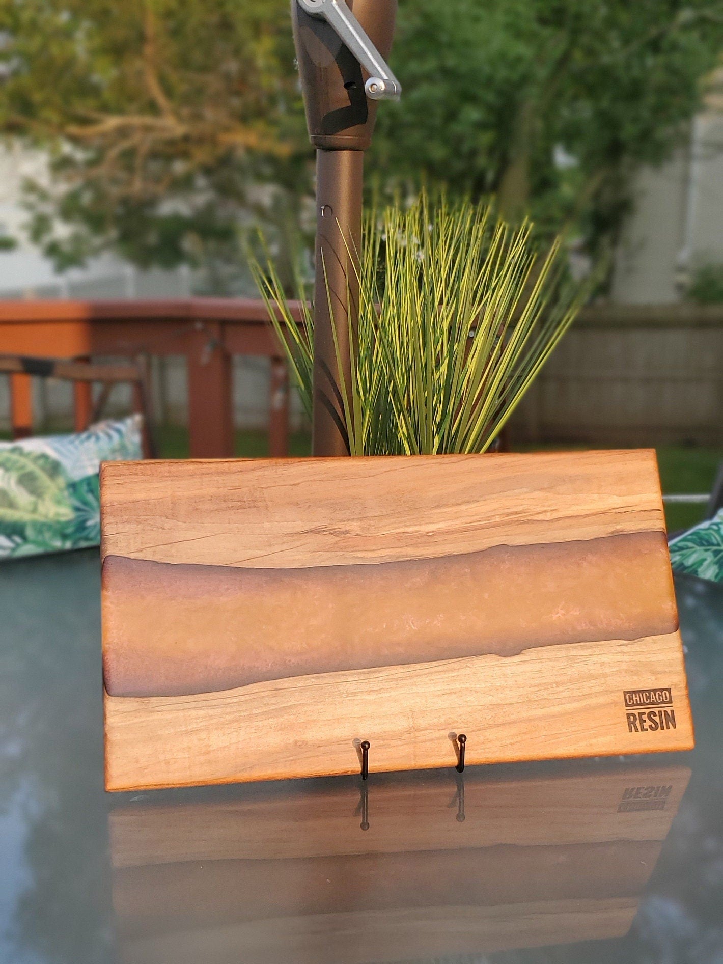 Custom Made Resin River Charcuterie Board, Epoxy and Hard Maple Serving Board, Rectangle Resin Serving Plate, Handmade Serving Tray, Unique