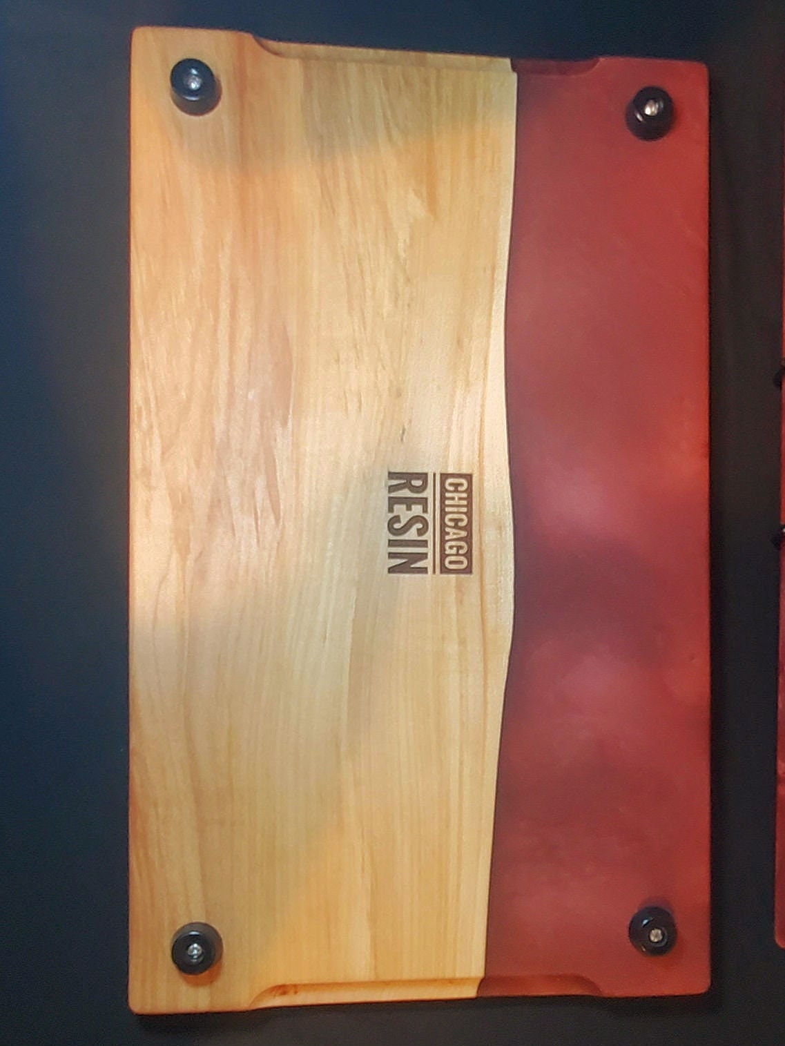 Custom Made Charcuterie Board, Epoxy and Hard Maple Serving Board, Rectangle Resin Serving Plate, Handmade Serving Tray, Unique