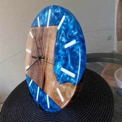 Clock 12" blue