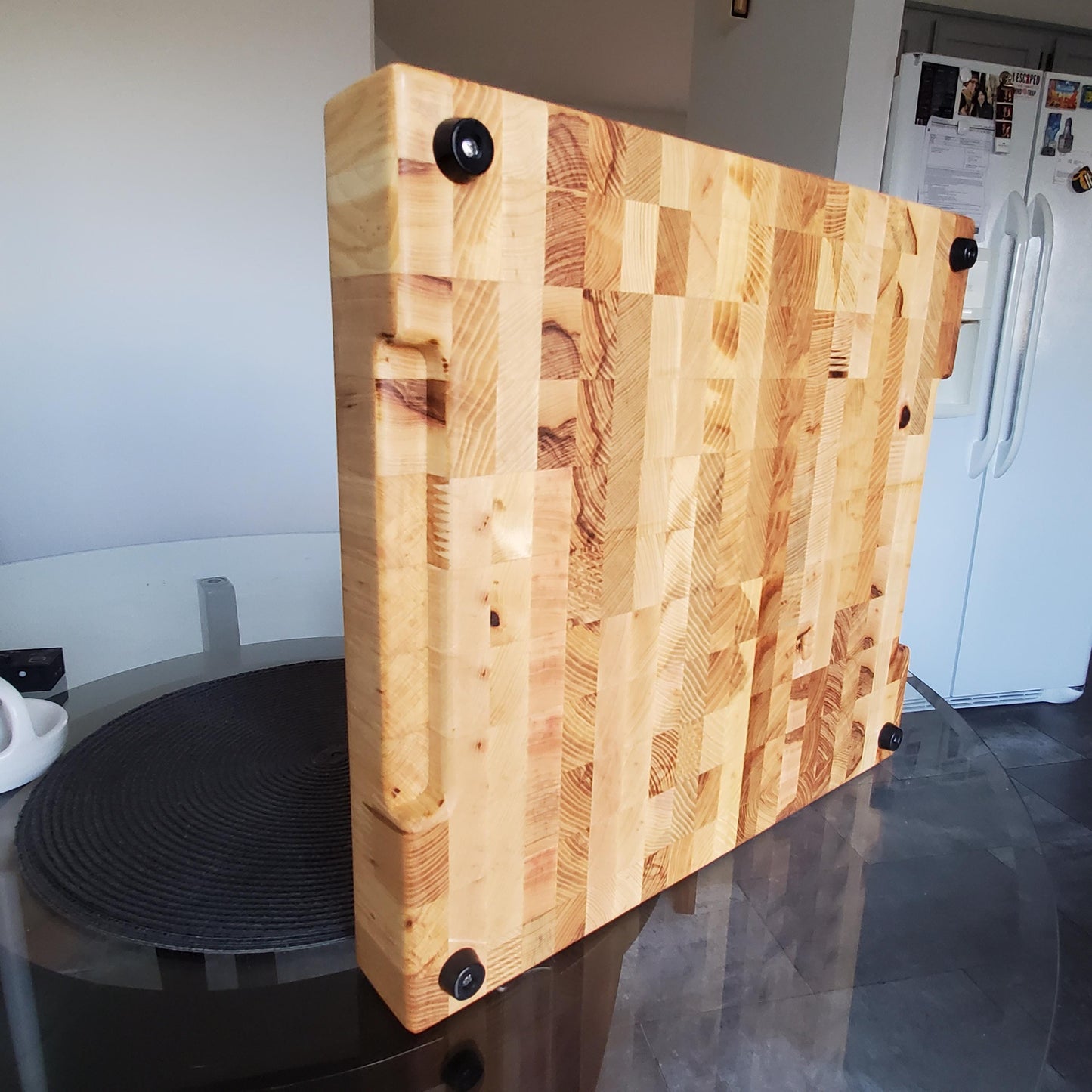 Red Oak Chopping Block, End Grain, 2-1/4″ Thick, Unique