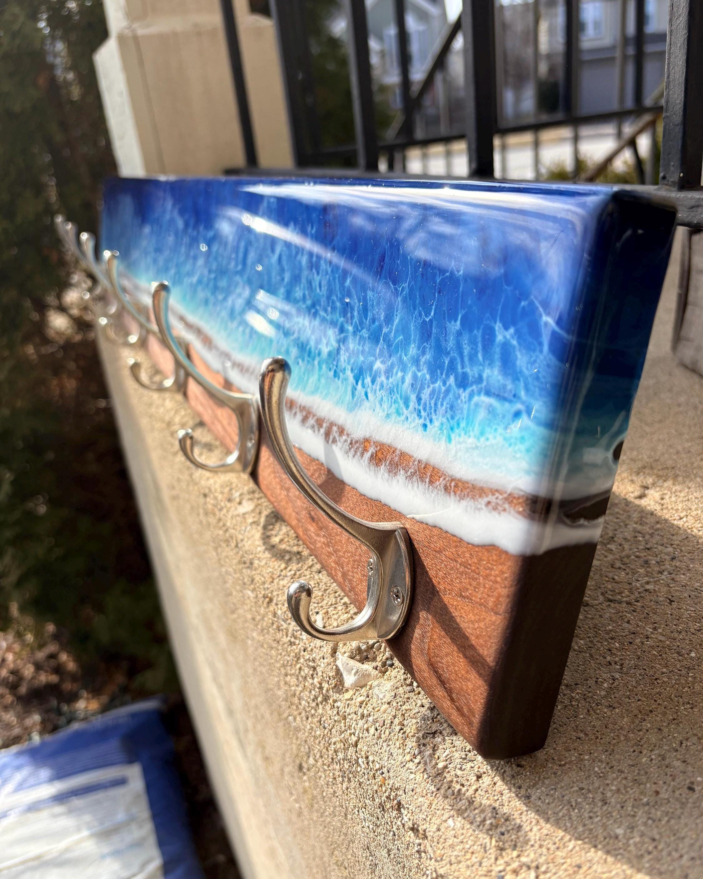 Ocean Wave Coat Rack — Black Walnut — photo 1