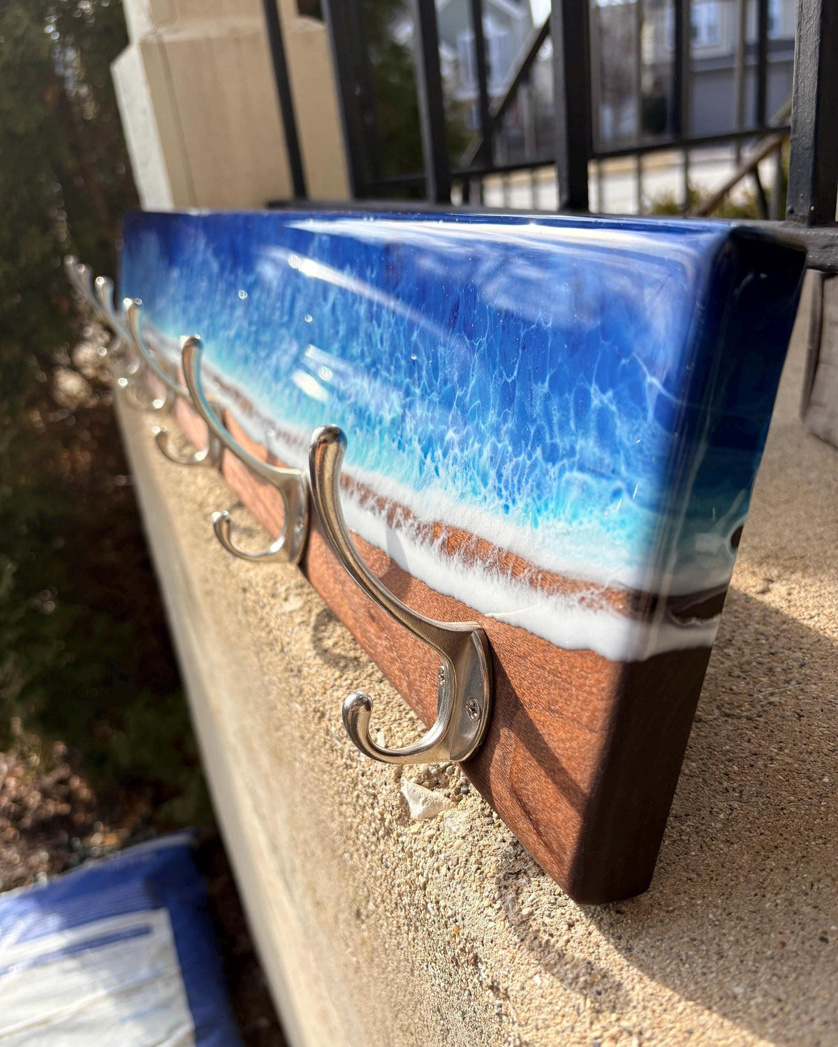 Ocean Wave Coat Rack — Black Walnut — photo 1